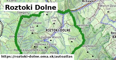 ikona Mapa autoatlas v roztoki-dolne