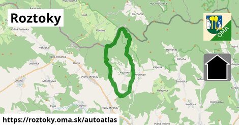 ikona Mapa autoatlas v roztoky