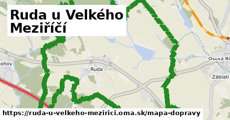 ikona Ruda u Velkého Meziříčí: 53 km trás mapa-dopravy v ruda-u-velkeho-mezirici