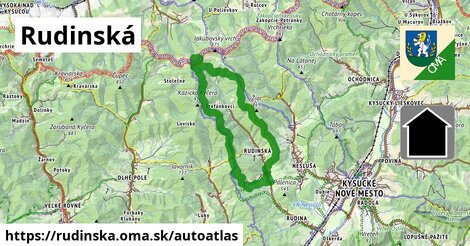 ikona Mapa autoatlas v rudinska