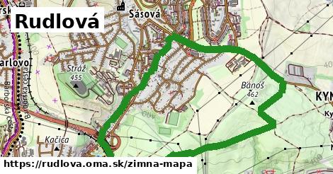 ikona Rudlová: 0 m trás zimna-mapa v rudlova