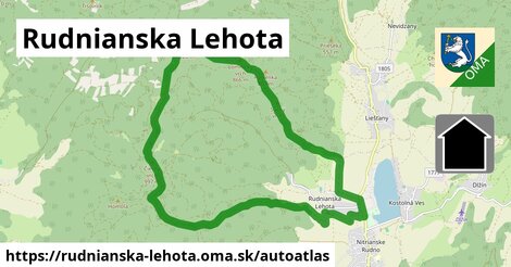 ikona Mapa autoatlas v rudnianska-lehota