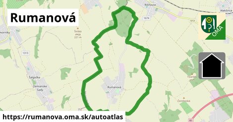 ikona Mapa autoatlas v rumanova