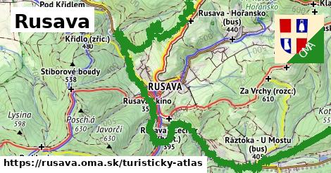 ikona Turistická mapa turisticky-atlas v rusava