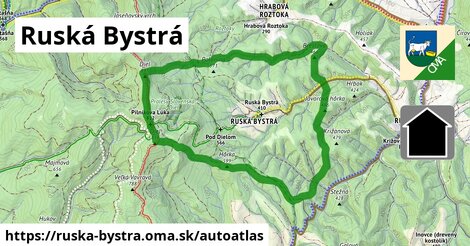 ikona Mapa autoatlas v ruska-bystra