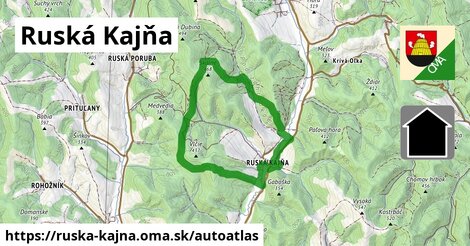 ikona Mapa autoatlas v ruska-kajna