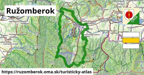ikona Ružomberok: 161 km trás turisticky-atlas v ruzomberok