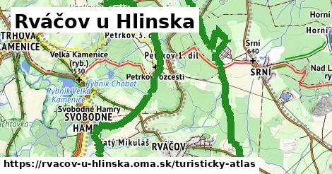 ikona Rváčov u Hlinska: 2,5 km trás turisticky-atlas v rvacov-u-hlinska