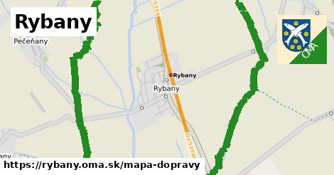 ikona Rybany: 16 km trás mapa-dopravy v rybany