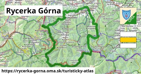 ikona Turistická mapa turisticky-atlas v rycerka-gorna