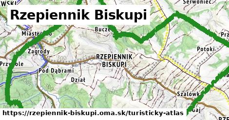 ikona Turistická mapa turisticky-atlas v rzepiennik-biskupi