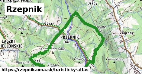 ikona Turistická mapa turisticky-atlas v rzepnik