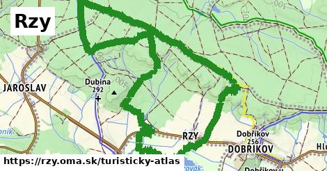 ikona Rzy: 0,92 km trás turisticky-atlas v rzy