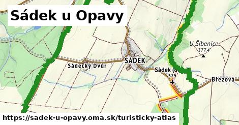 ikona Sádek u Opavy: 4,4 km trás turisticky-atlas v sadek-u-opavy