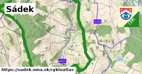 ikona Sádek: 10,3 km trás cykloatlas v sadek