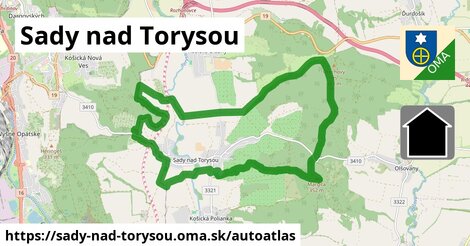 ikona Mapa autoatlas v sady-nad-torysou