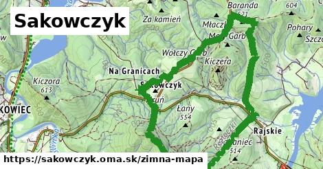 ikona Sakowczyk: 0 m trás zimna-mapa v sakowczyk