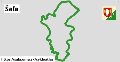 ikona Šaľa: 14,5 km trás cykloatlas v sala