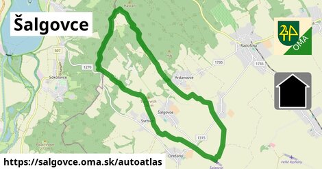 ikona Mapa autoatlas v salgovce