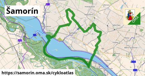 ikona Šamorín: 21 km trás cykloatlas v samorin