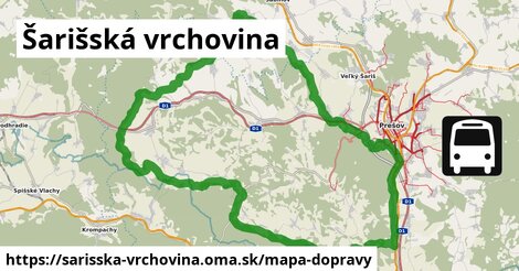 ikona Mapa dopravy mapa-dopravy v sarisska-vrchovina