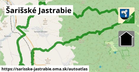 ikona Mapa autoatlas v sarisske-jastrabie