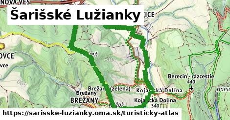 ikona Šarišské Lužianky: 5,0 km trás turisticky-atlas v sarisske-luzianky