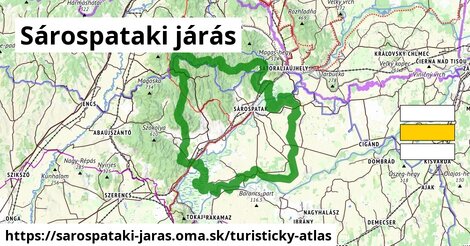 ikona Turistická mapa turisticky-atlas v sarospataki-jaras