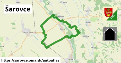 ikona Mapa autoatlas v sarovce