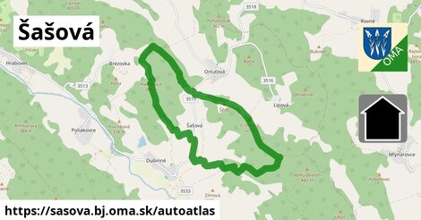 ikona Mapa autoatlas v sasova.bj