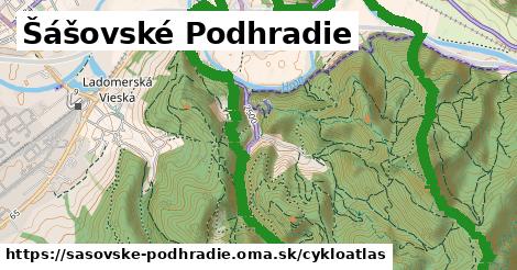 ikona Šášovské Podhradie: 13,2 km trás cykloatlas v sasovske-podhradie