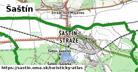 ikona Šaštín: 14,7 km trás turisticky-atlas v sastin