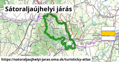 ikona Turistická mapa turisticky-atlas v satoraljaujhelyi-jaras