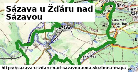 ikona Sázava u Žďáru nad Sázavou: 0 m trás zimna-mapa v sazava-u-zdaru-nad-sazavou