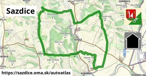 ikona Mapa autoatlas v sazdice