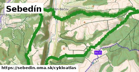 ikona Sebedín: 0 m trás cykloatlas v sebedin