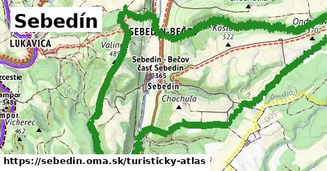 ikona Sebedín: 0 m trás turisticky-atlas v sebedin