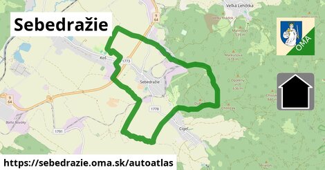 ikona Mapa autoatlas v sebedrazie