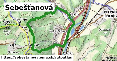 ikona Mapa autoatlas v sebestanova