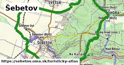 ikona Turistická mapa turisticky-atlas v sebetov