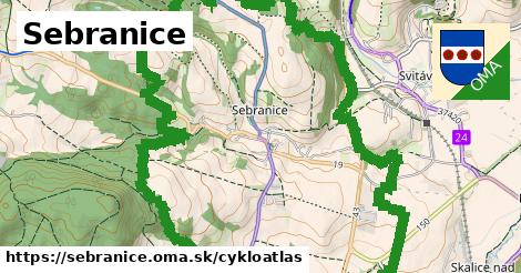 ikona Sebranice: 3,9 km trás cykloatlas v sebranice
