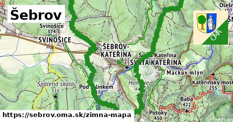 ikona Šebrov: 0 m trás zimna-mapa v sebrov