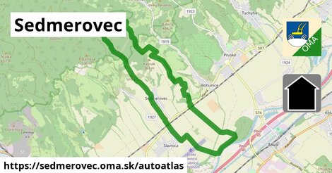 ikona Mapa autoatlas v sedmerovec