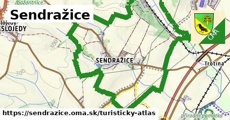 ikona Sendražice: 0 m trás turisticky-atlas v sendrazice