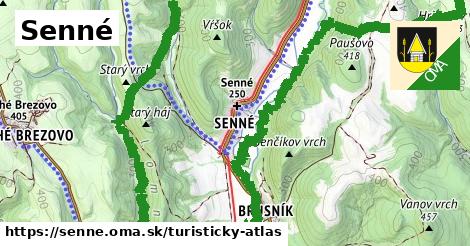 ikona Senné: 9,2 km trás turisticky-atlas v senne