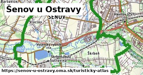 ikona Šenov u Ostravy: 12,2 km trás turisticky-atlas v senov-u-ostravy