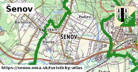 ikona Šenov: 12,2 km trás turisticky-atlas v senov