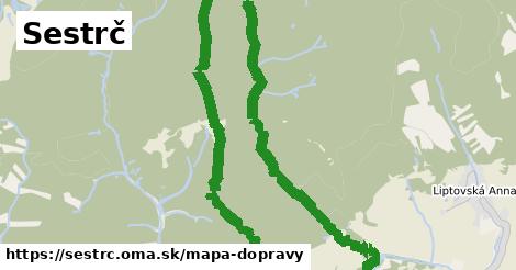 ikona Sestrč: 0 m trás mapa-dopravy v sestrc