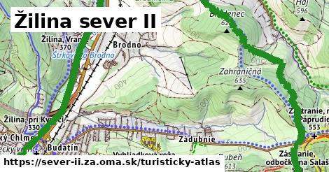 ikona Žilina sever II: 7,1 km trás turisticky-atlas v sever-ii.za