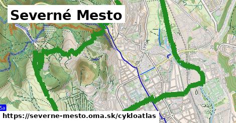 ikona Severné Mesto: 639 m trás cykloatlas v severne-mesto